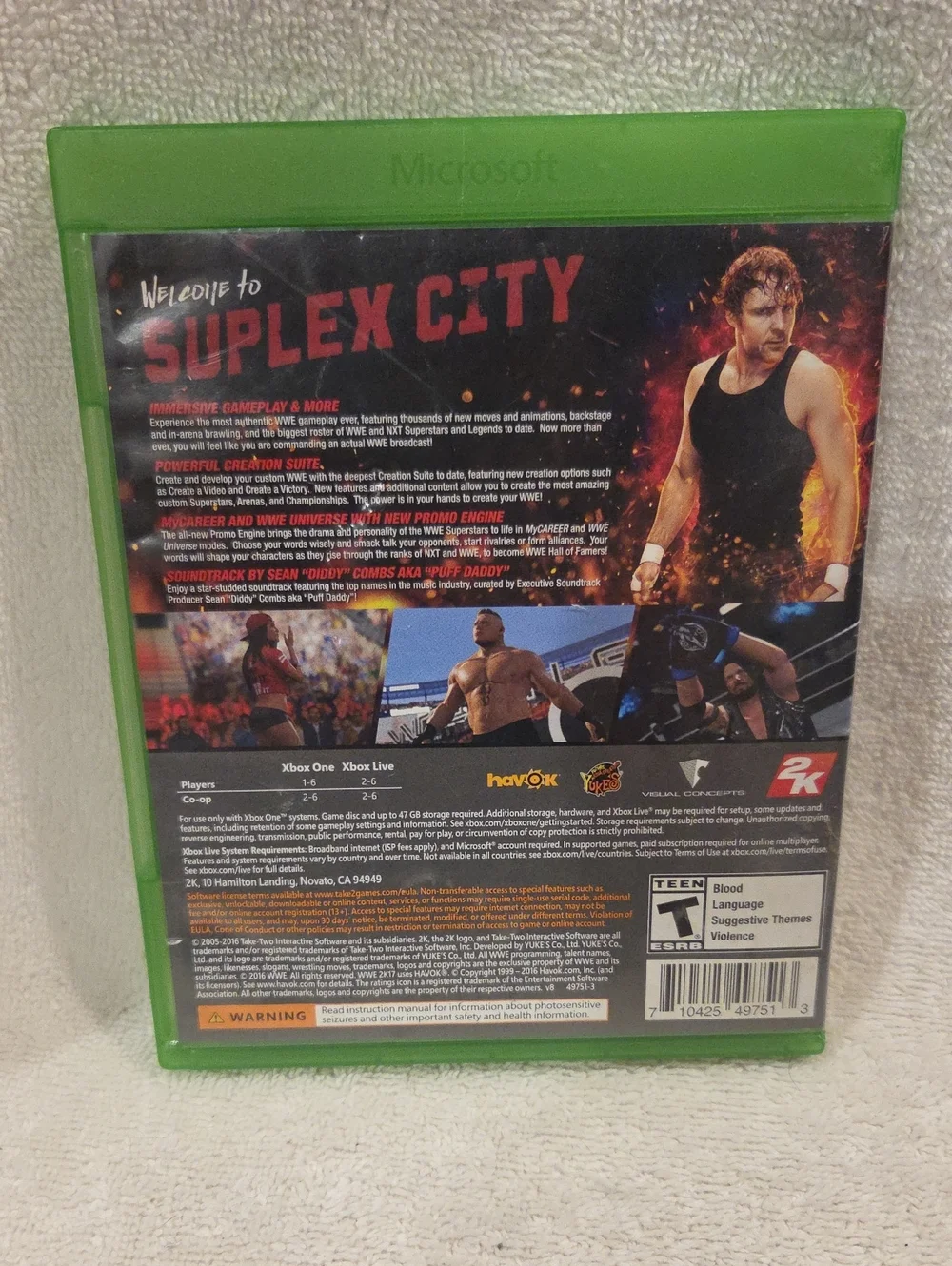 WWE 2K17 XBOX ONE GAME
